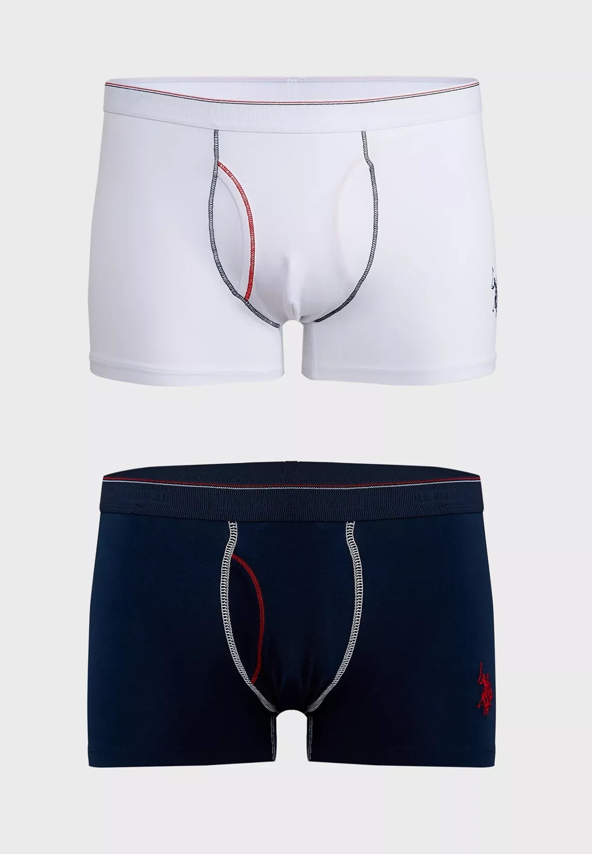 LOT DE 02 BOXERS HOMME STRETCH BRIEF - 80093-BLANC-BLEU