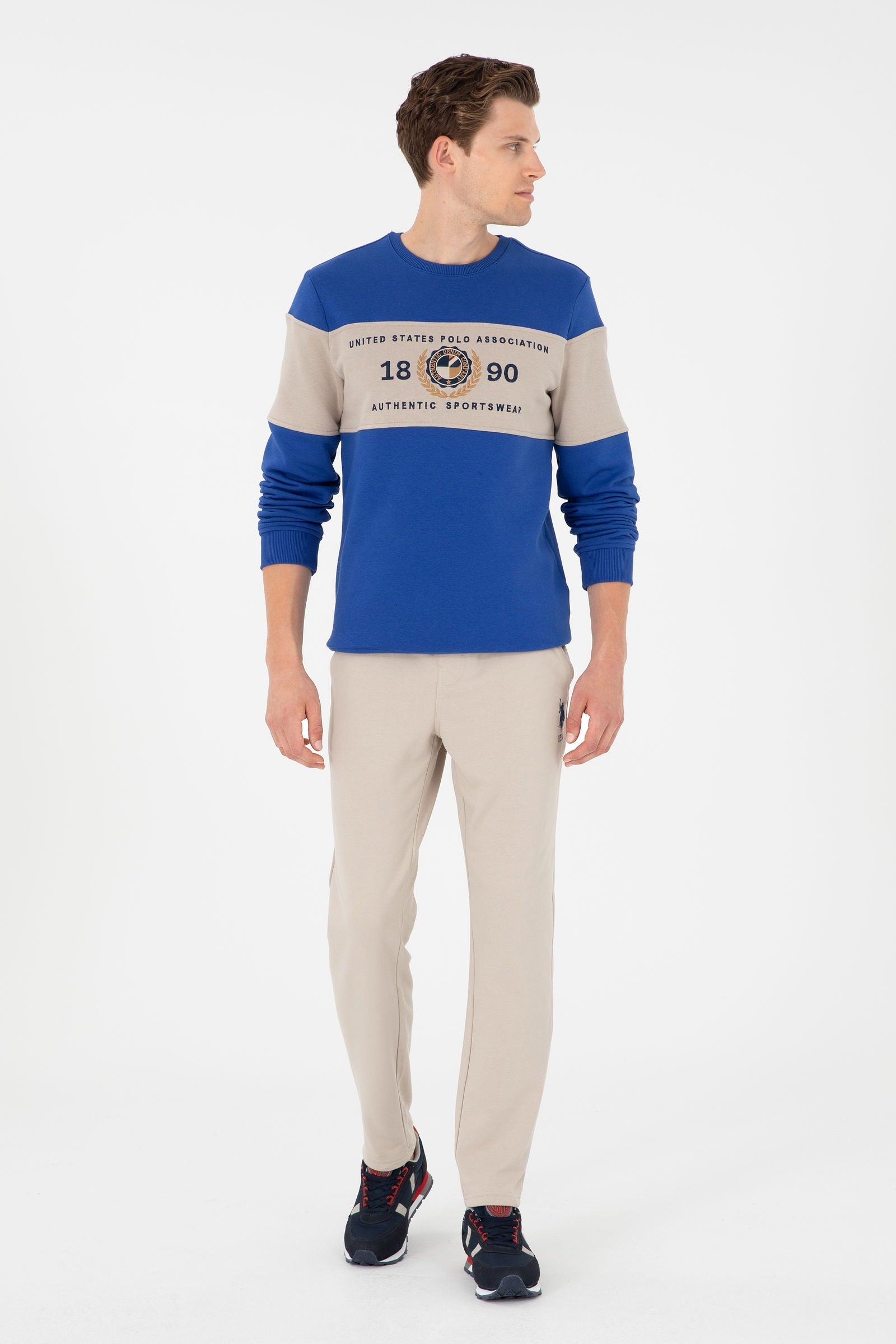 HENBIX JERSEY TROUSERS STONE