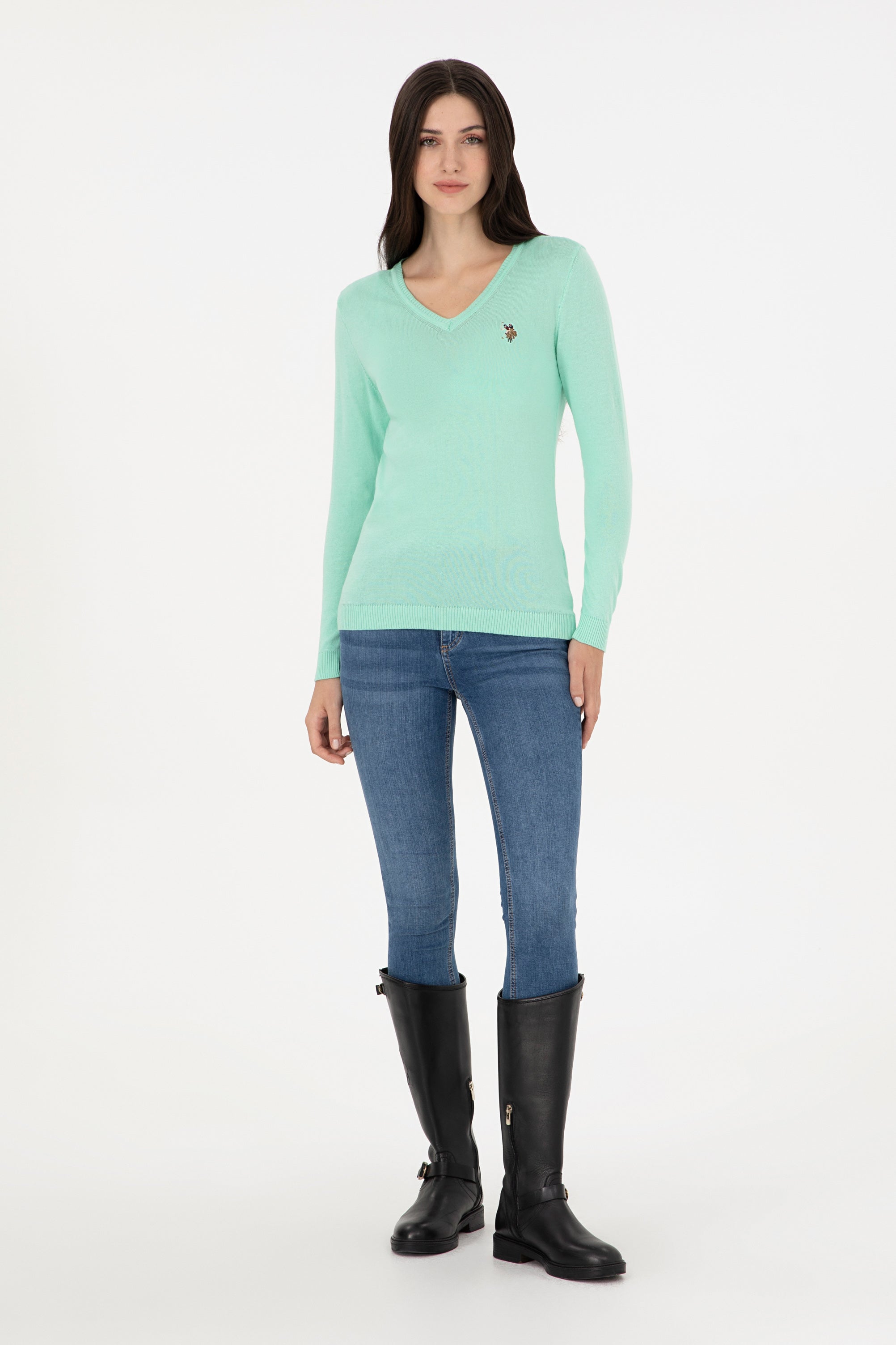 PULL FEMME TD02 GREEN-MENTH