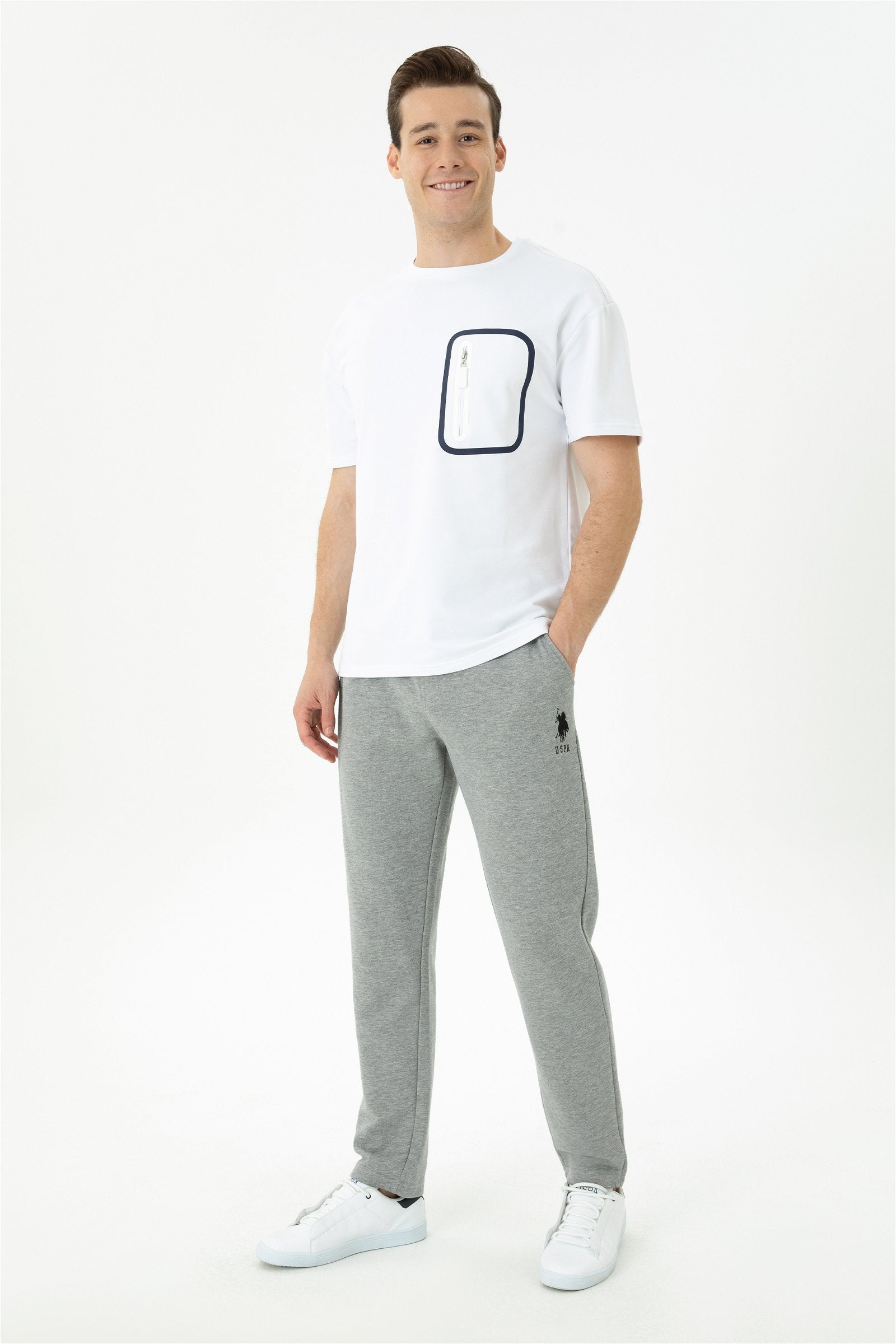 PANTALON HENBIX MELANGE GRIS-1639154VR086