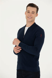 GILET BOMBER BLEU MARINE-1639181VR033