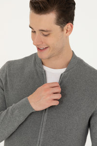 GILET BOMBER MELANGE GRIS-1639181VR086