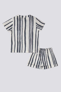 ENSEMBLE GARCON 02 PIECE BLACK-WHITE-GREY