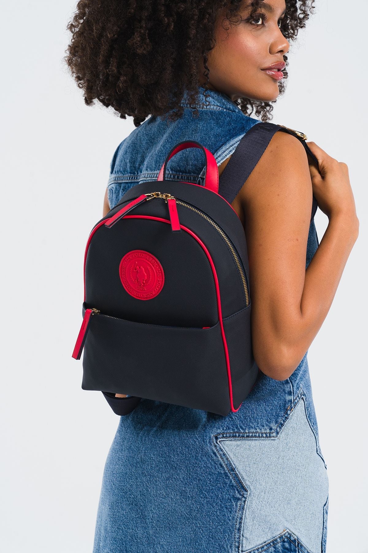Women's bag US25276 NAVY-RED