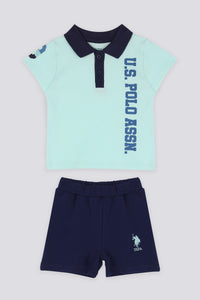 ENSEMBLE BEBE 02 PIECES MINT-BLUE