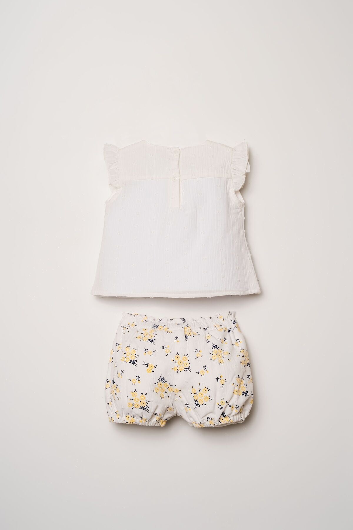 ENSEMBLE BEBE 02 PIECES WHITE-YELLOW