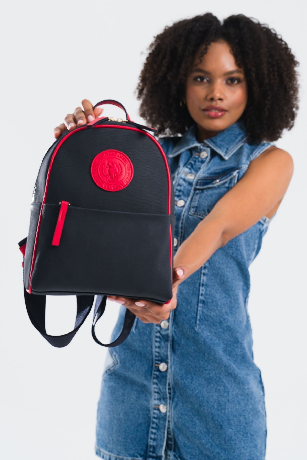 Women's bag US25276 NAVY-RED