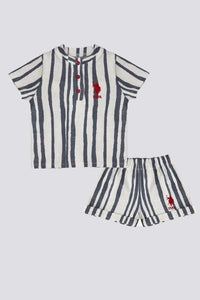ENSEMBLE GARCON 02 PIECE BLACK-WHITE-GREY