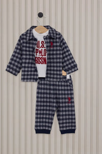 ENSEMBLE BEBE 03 PIECES NAVY-BLUE