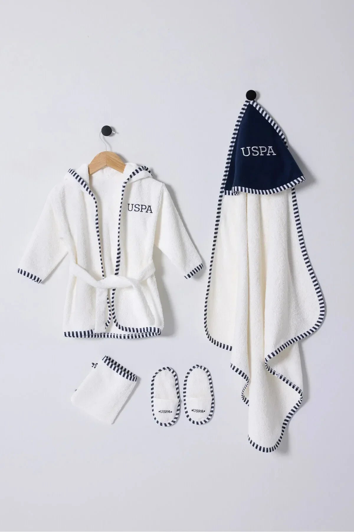 SORTIE DE BAIN BEBE U.S. POLO ASSN NAVY-BLUE