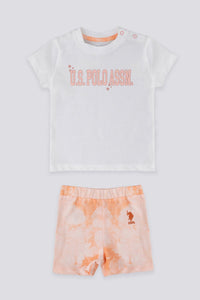 ENSEMBLE BEBE 02 PIECES WHITE-ORANGE
