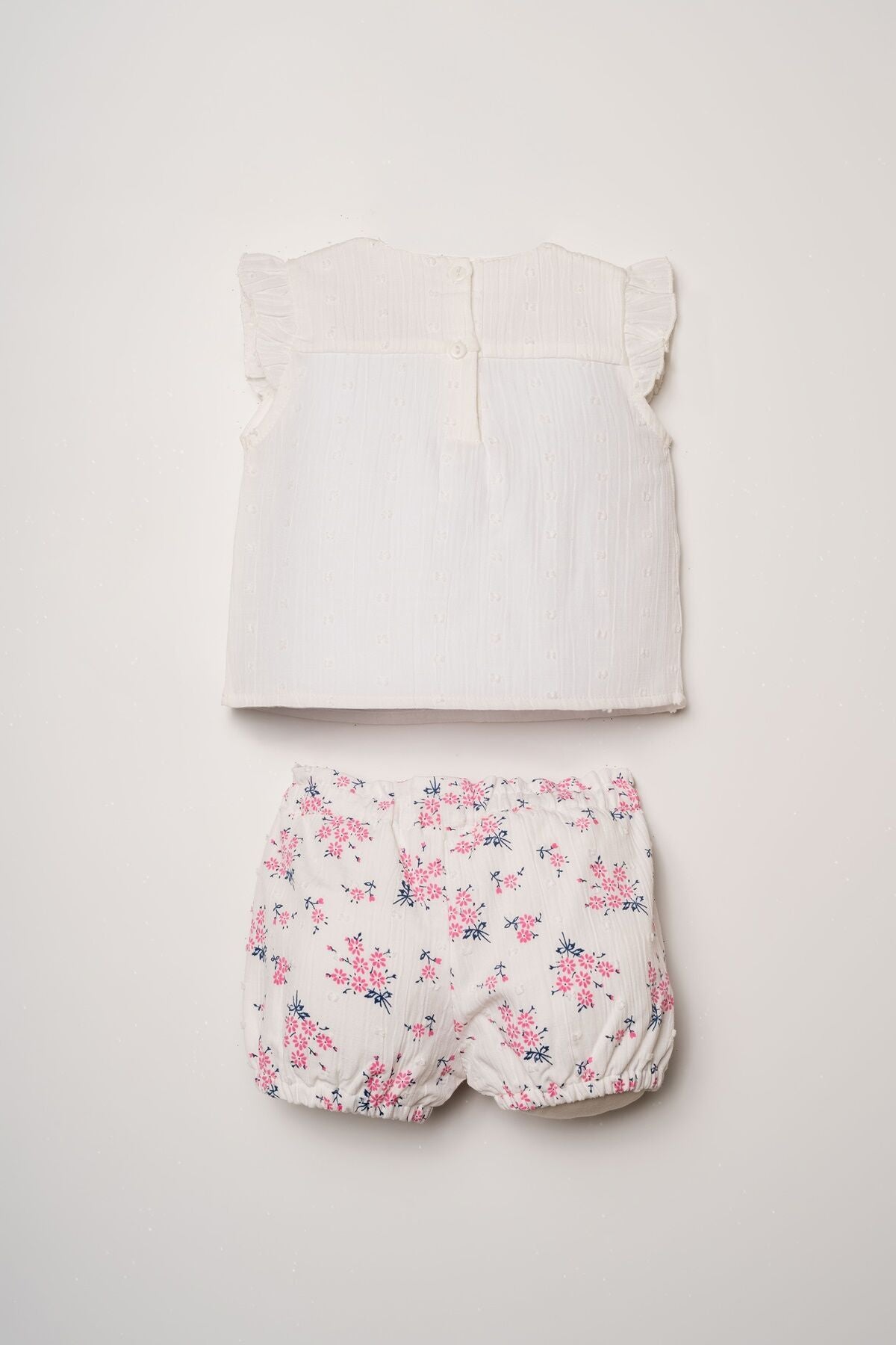 ENSEMBLE BEBE 02 PIECES WHITE-PINK