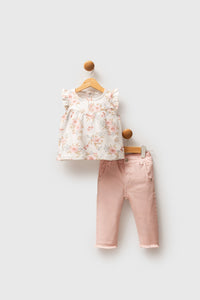 ENSEMBLE BEBE  02 PIECES PINK