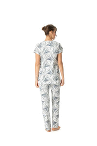 Ensemble pyjama long pour femme BLEU MARINE-17027