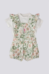 ENSEMBLE FILLE 02 PIECE FLORAL