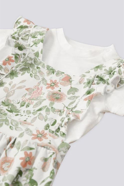 ENSEMBLE FILLE 02 PIECE FLORAL