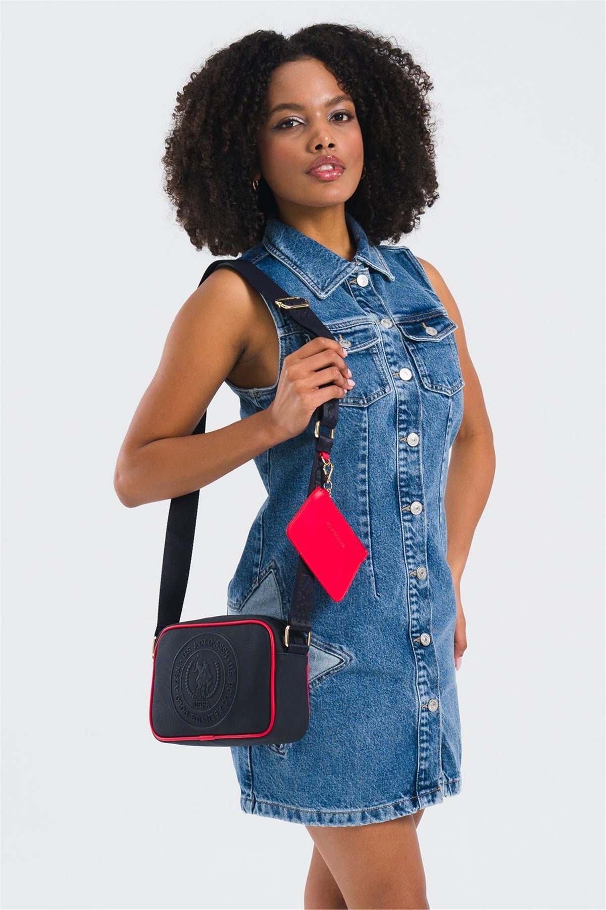 Women's bag US25275 NAVY-RED