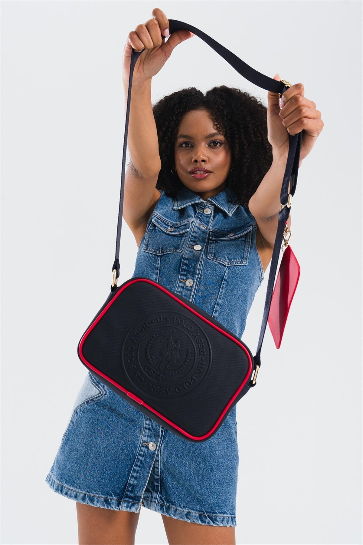 Women's bag US25275 NAVY-RED
