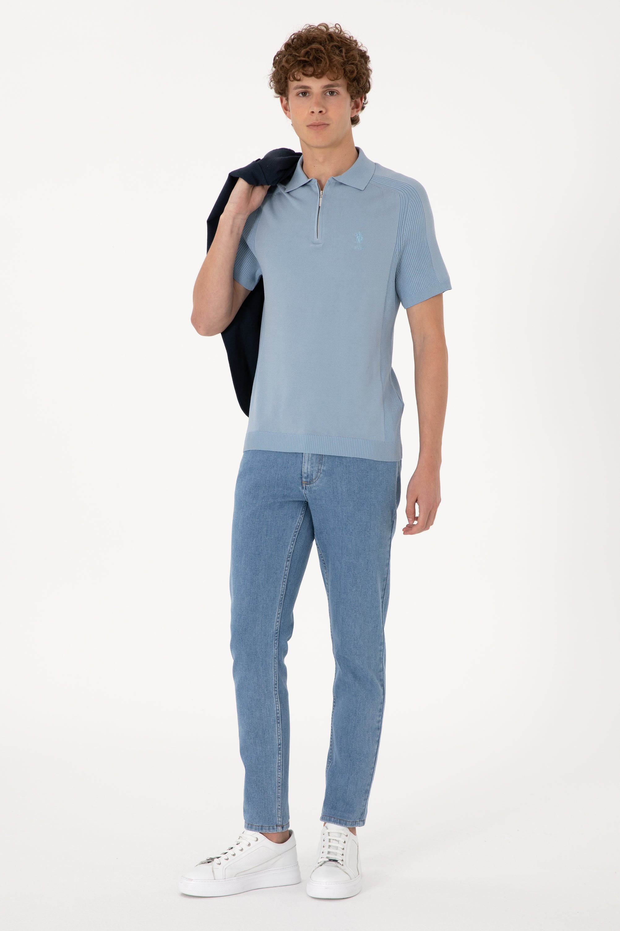 KNITTED JUMPER HELIN-K BLUE