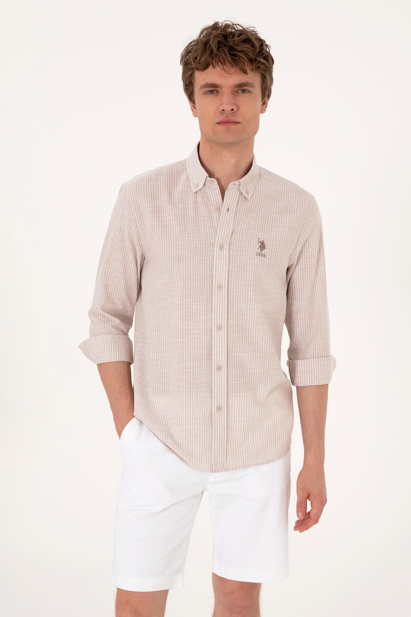 Woven Shirt GIZE CAMEL