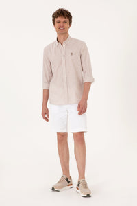 CHEMISE HOMME GIZE BROWN-CAMEL