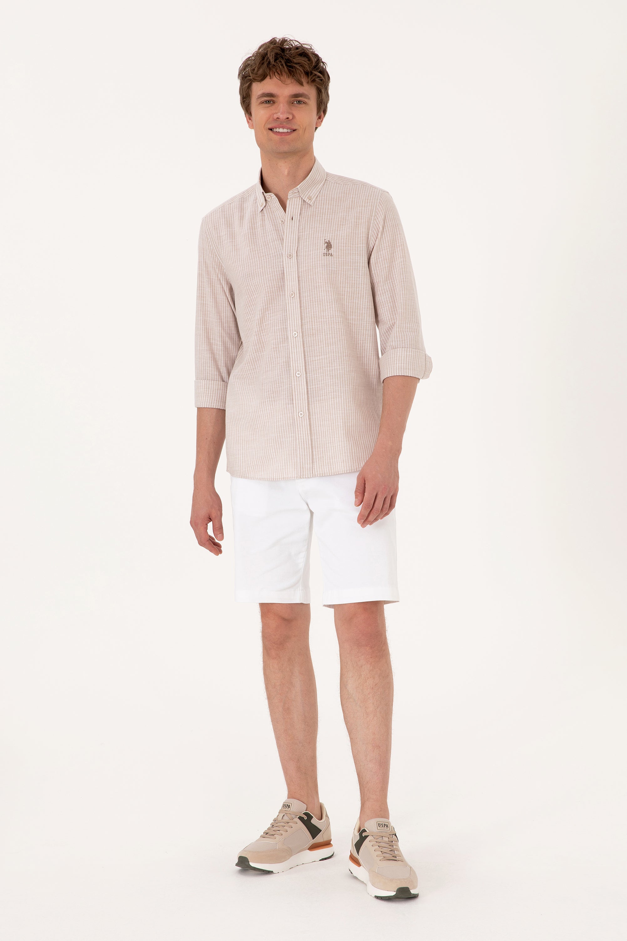 CHEMISE HOMME GIZE BROWN-CAMEL