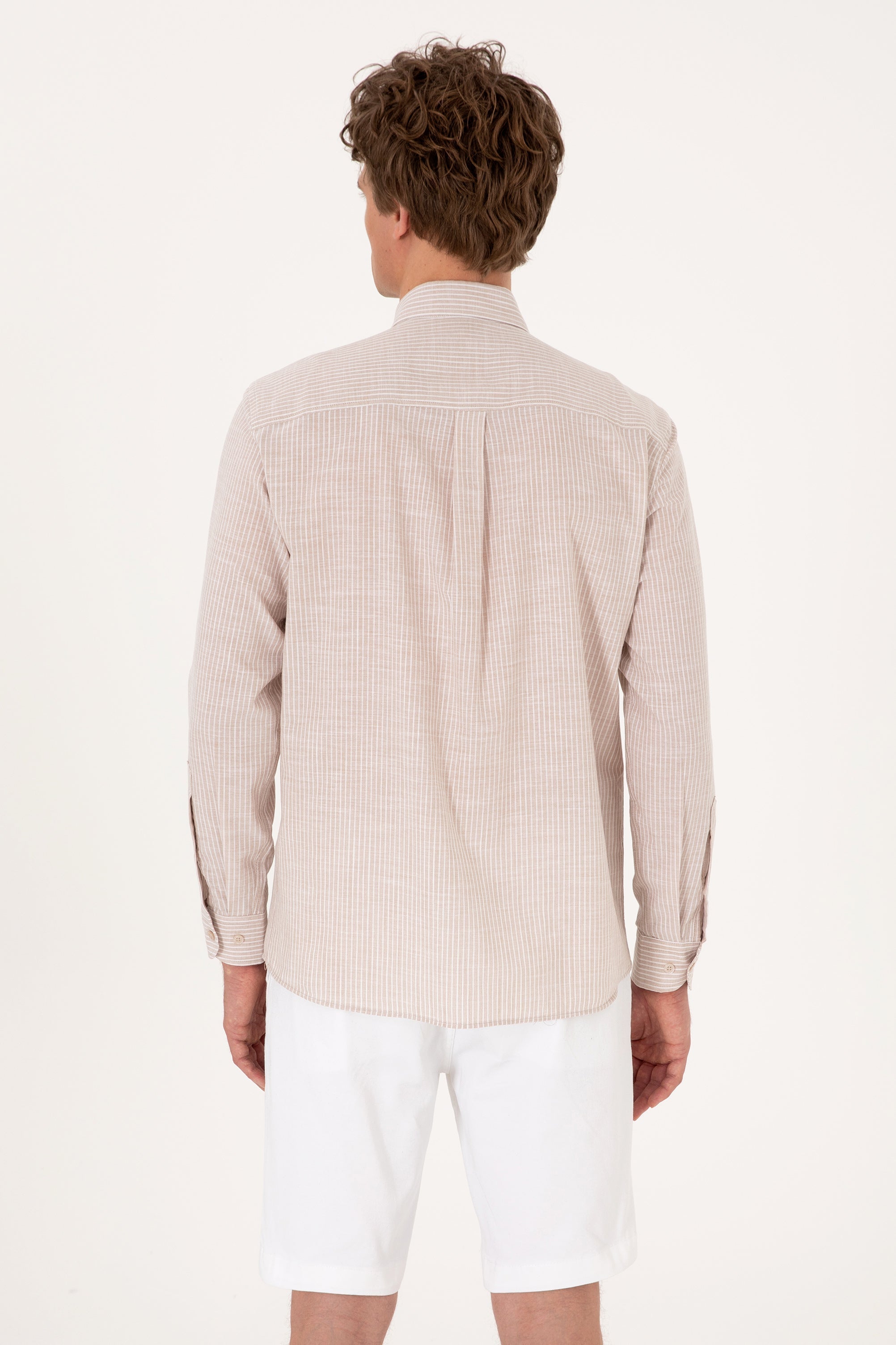 CHEMISE HOMME GIZE BROWN-CAMEL