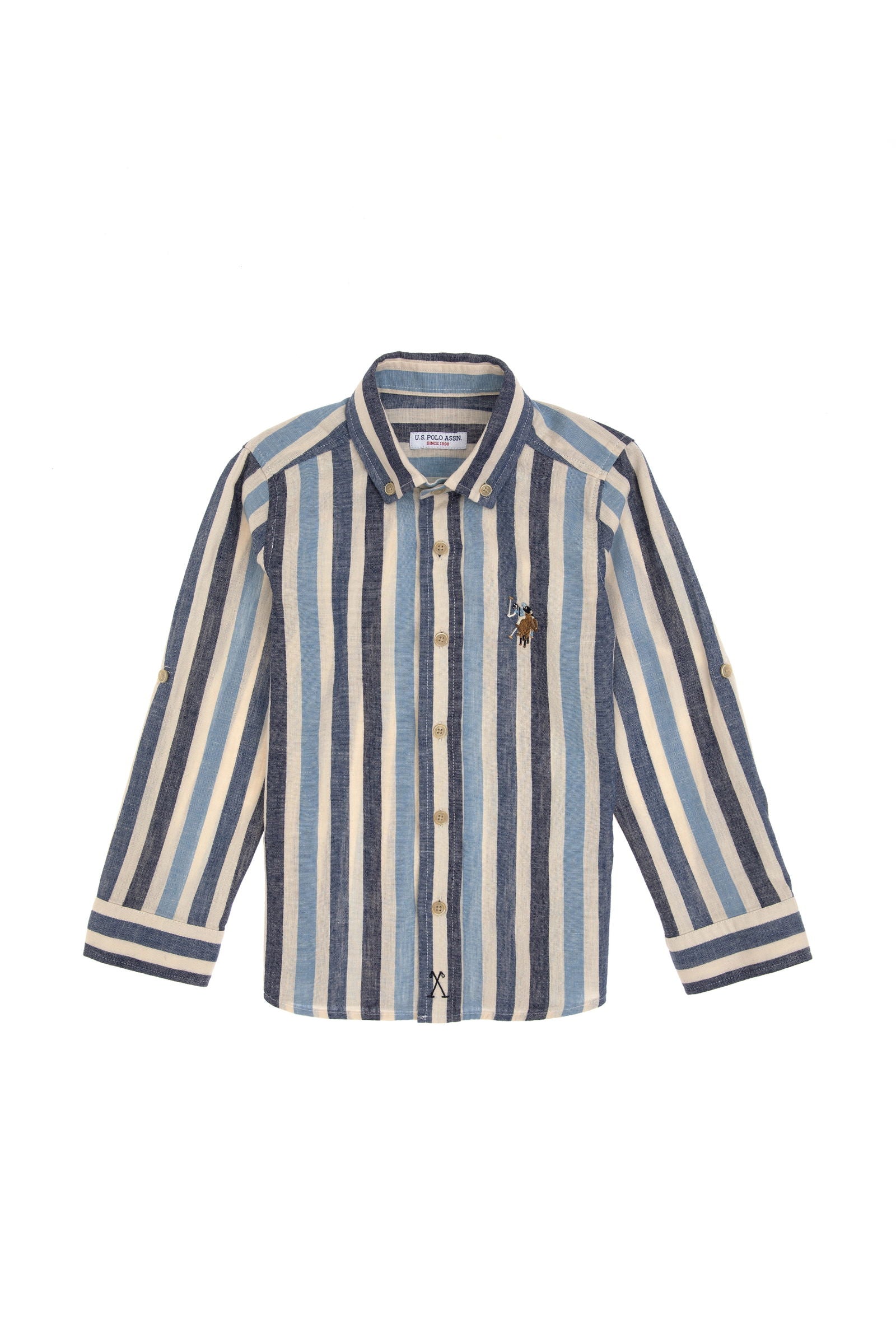 CHEMISE GARCON MASSAKIDS BLUE-INDIGO