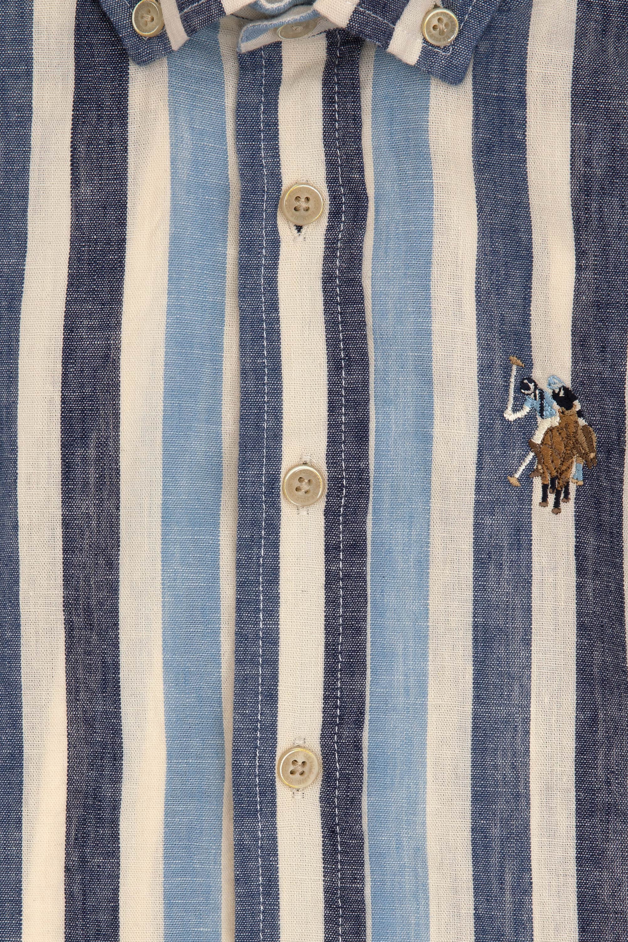 CHEMISE GARCON MASSAKIDS BLUE-INDIGO