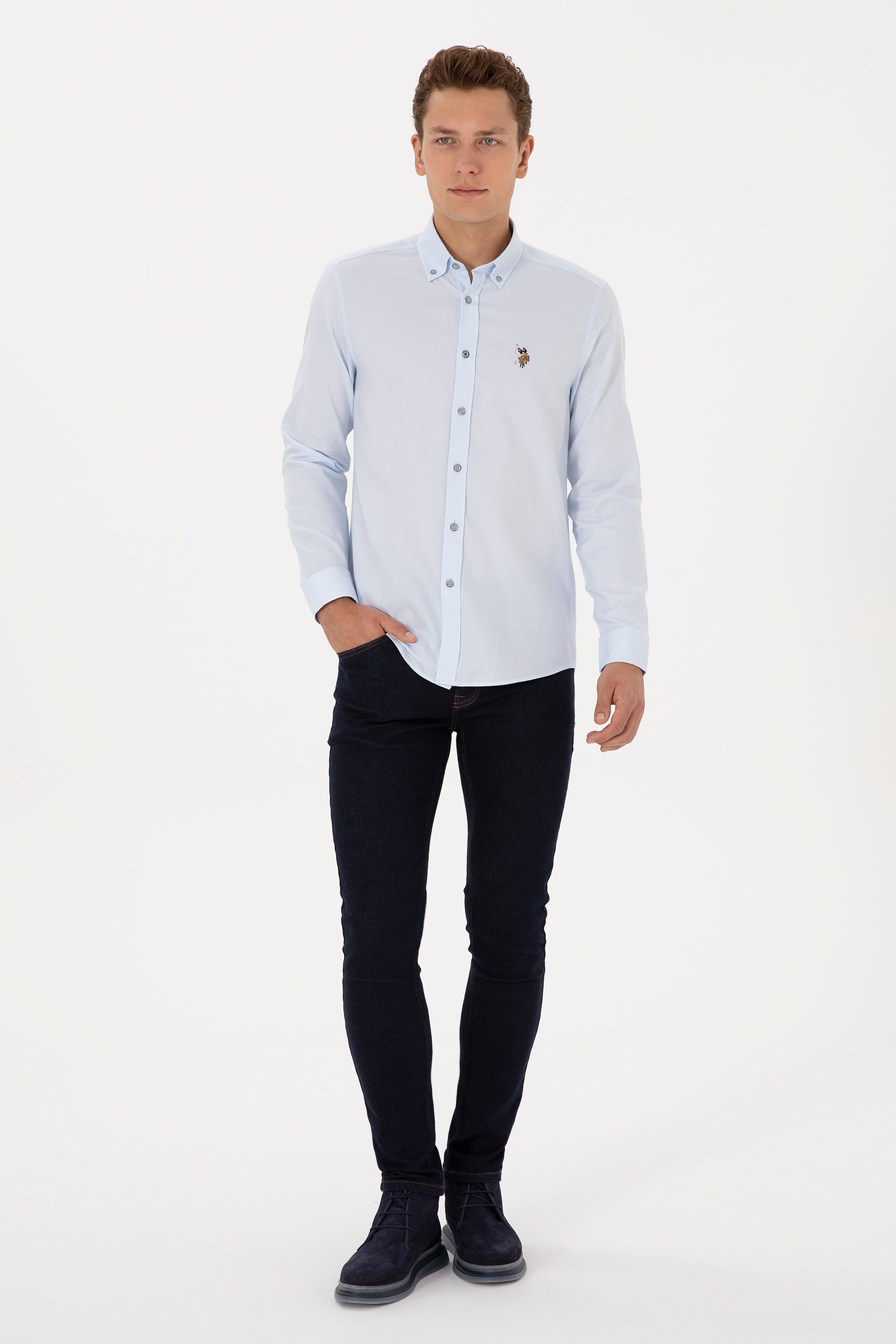 CHEMISE HOMME CEDCOLOR BLUE-LIGHT