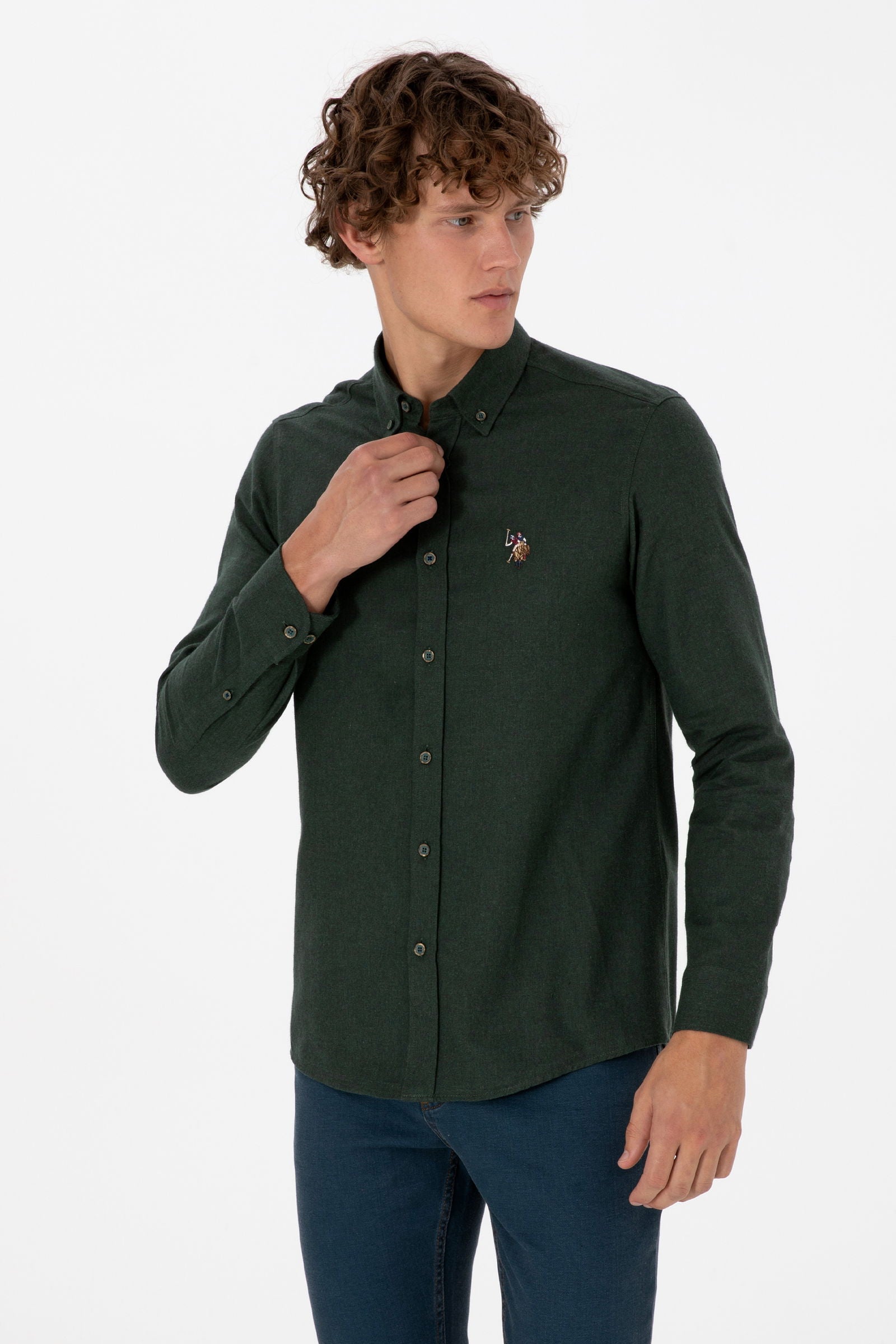 CHEMISE HOMME AKIS GREEN-FONCE