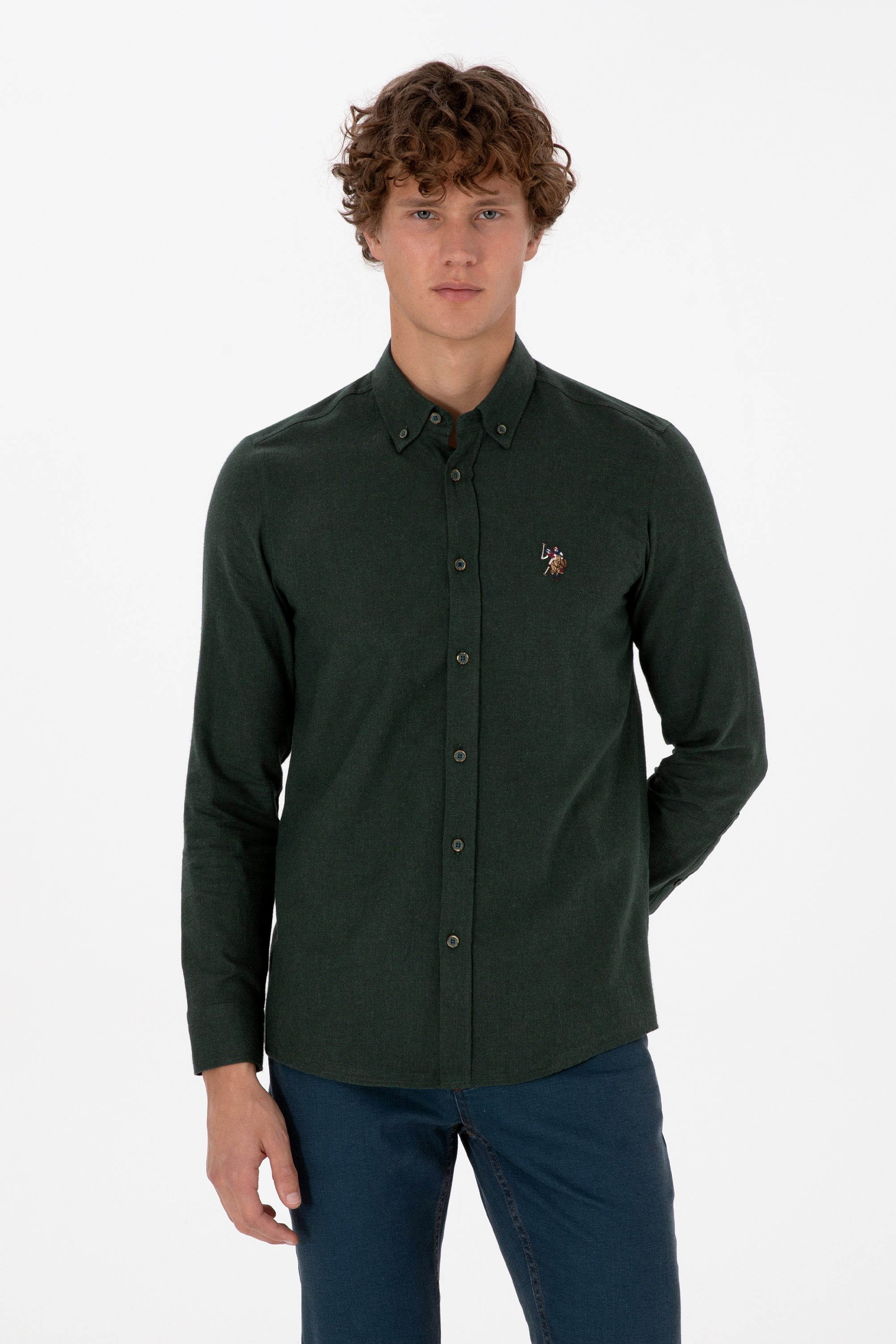 CHEMISE HOMME AKIS GREEN-FONCE