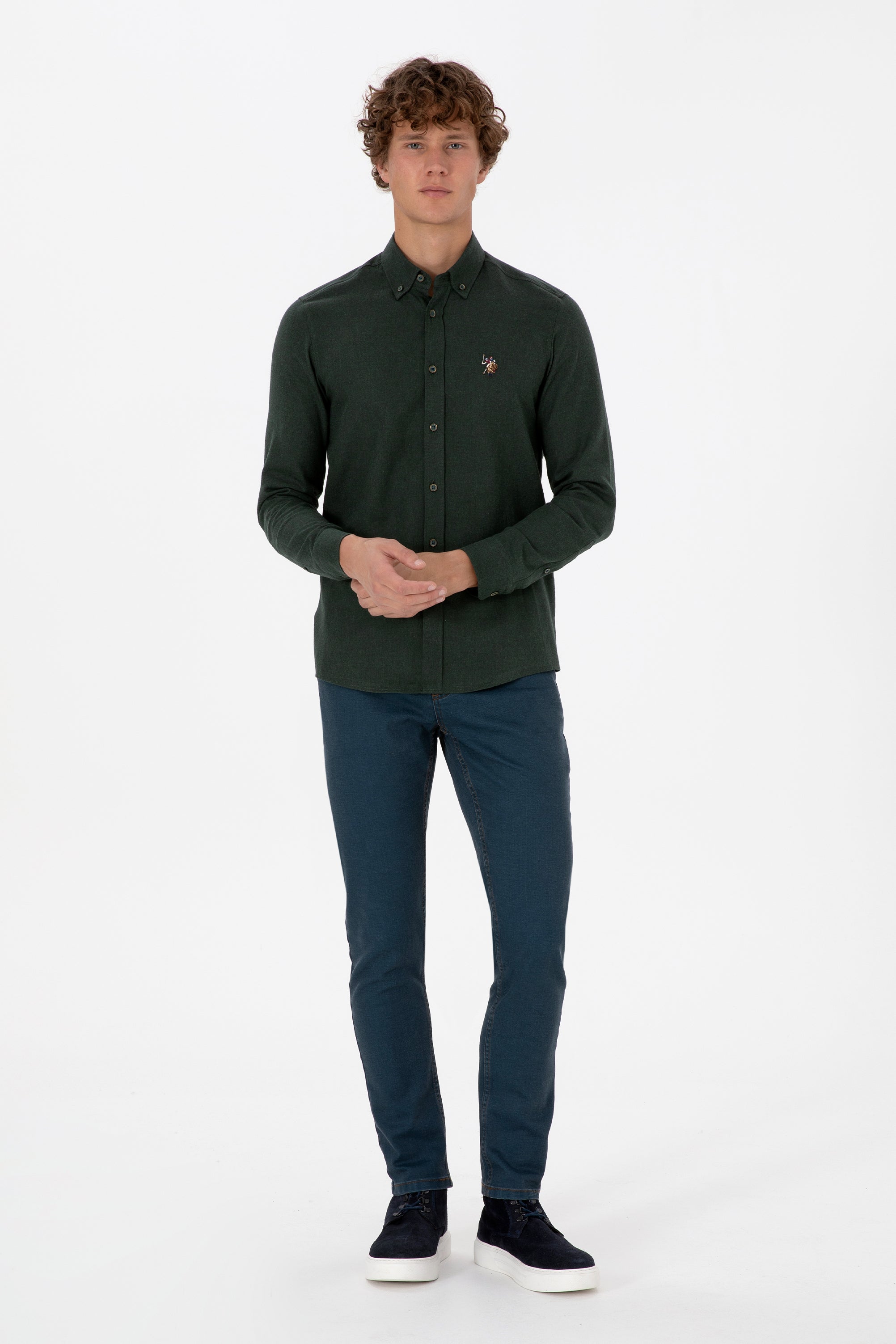 CHEMISE HOMME AKIS GREEN-FONCE