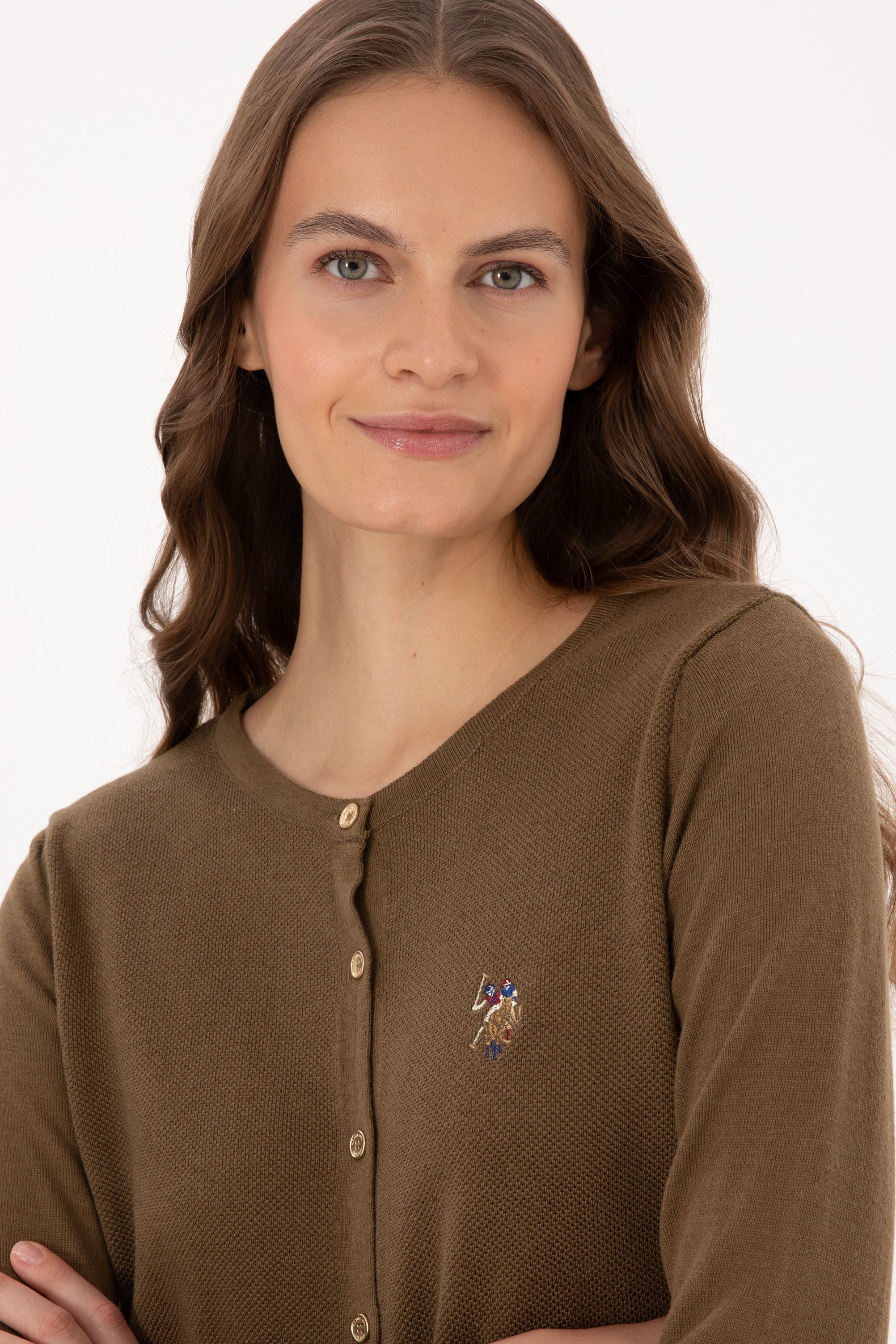 Cardigan CATINE GREEN MILITAIRE