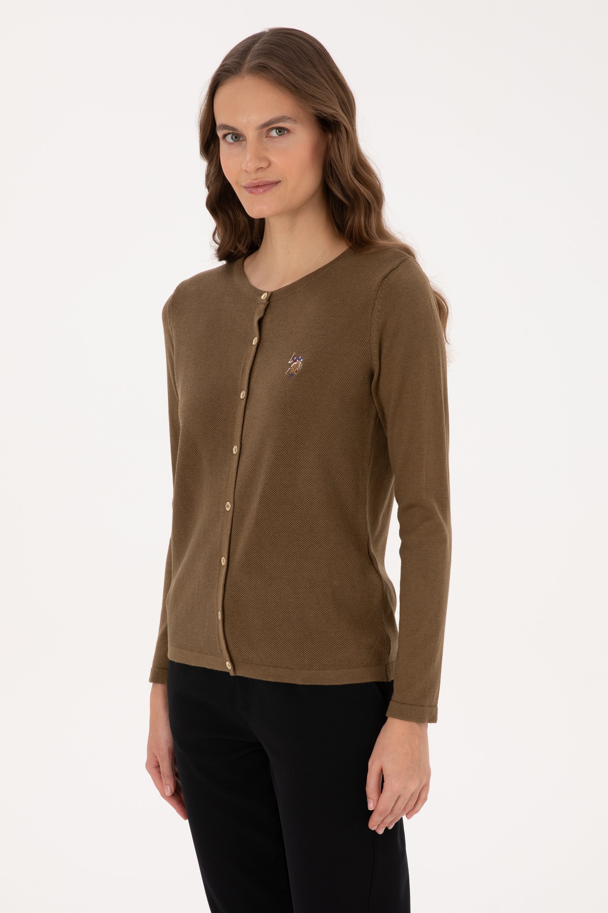 Cardigan CATINE GREEN MILITAIRE