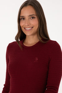 PULL FEMME KARLA BURGUNDY