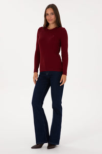 PULL FEMME KARLA BURGUNDY