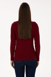 PULL FEMME KARLA BURGUNDY