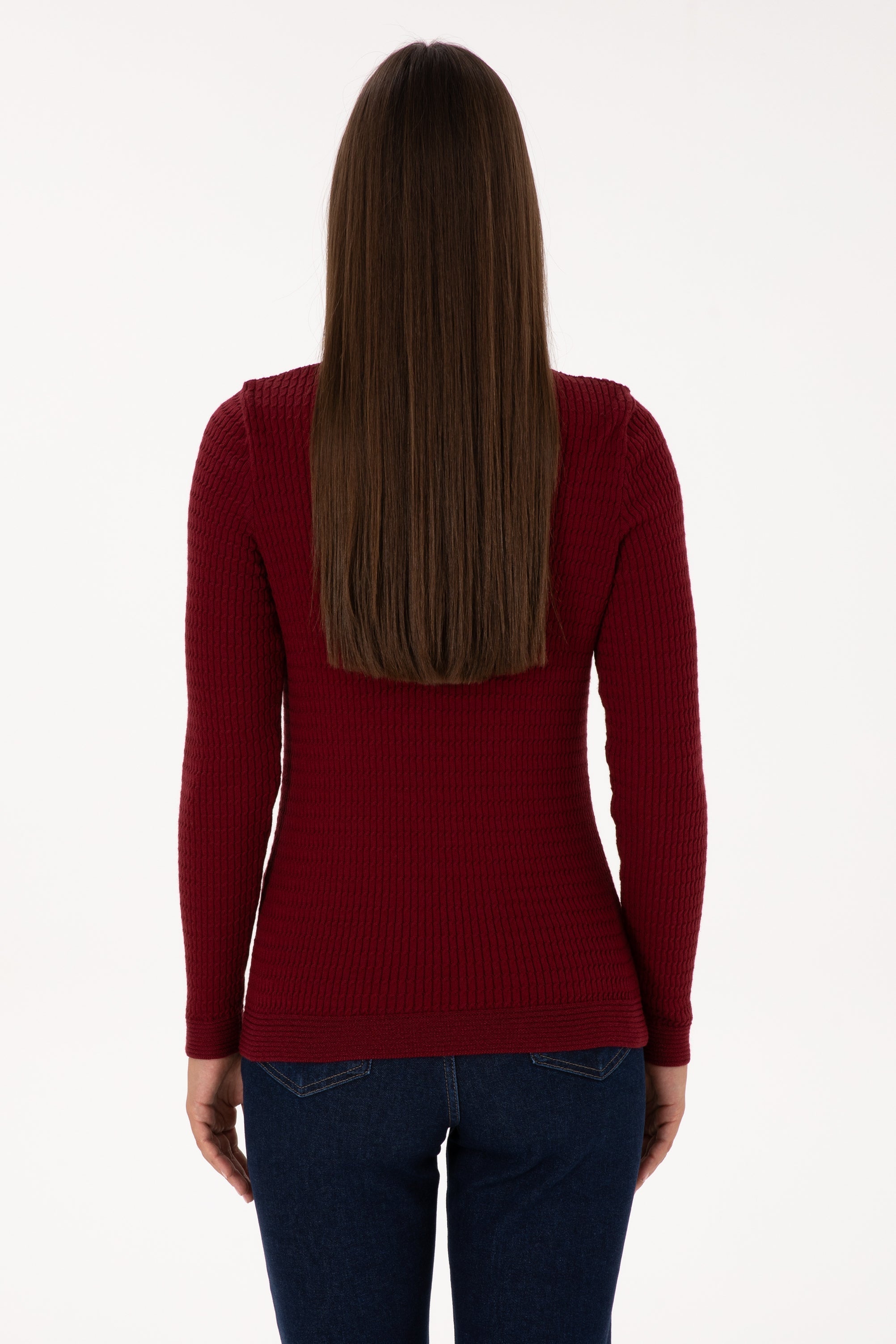 PULL FEMME KARLA BURGUNDY