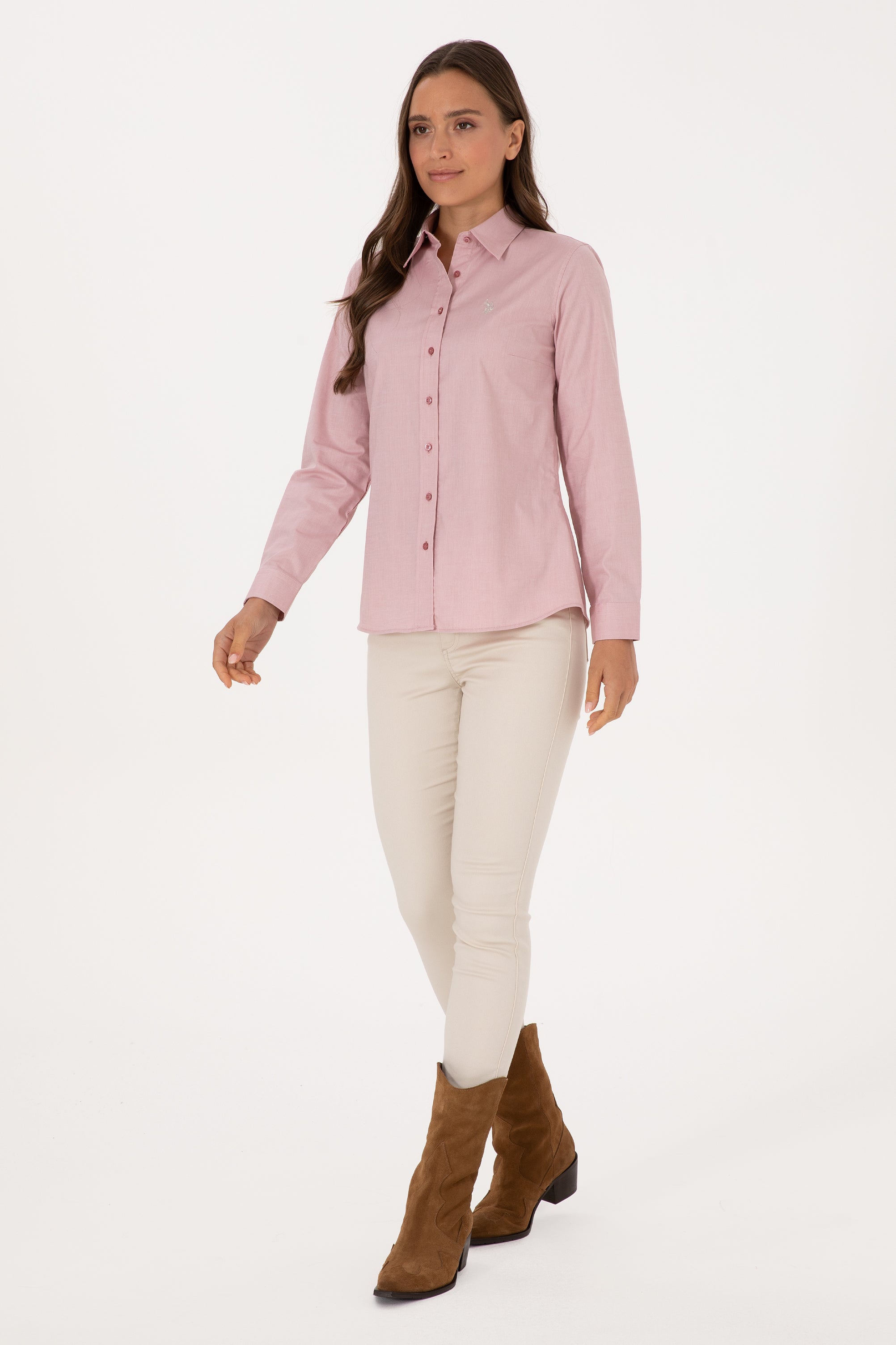 long-sleeve-shirt CRISTA Light Pink Orchids