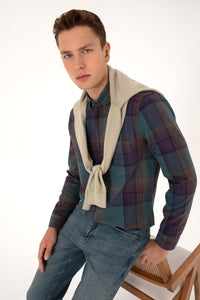 CHEMISE HOMME ASPALO GREEN-FONCE