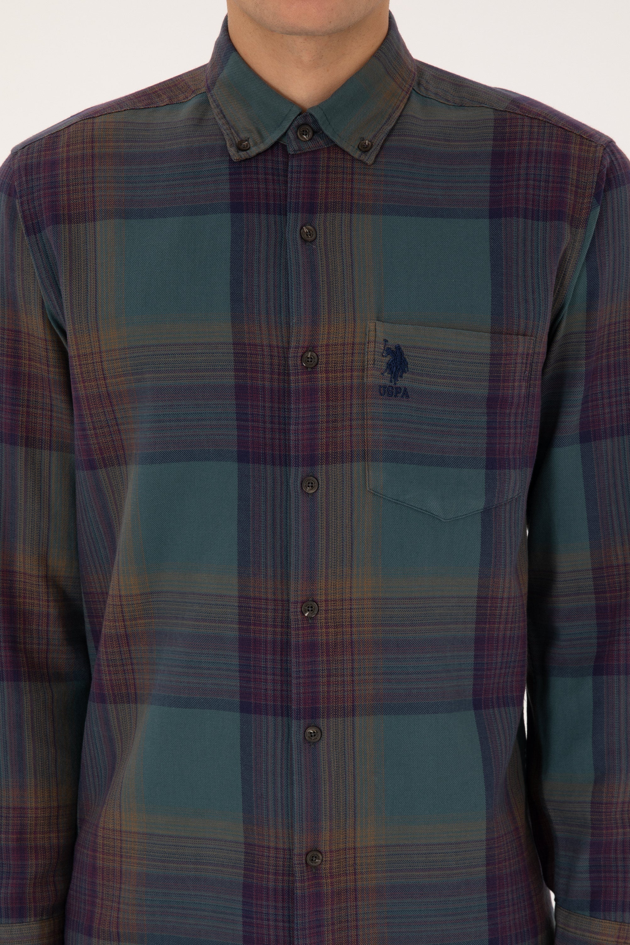 CHEMISE HOMME ASPALO GREEN-FONCE