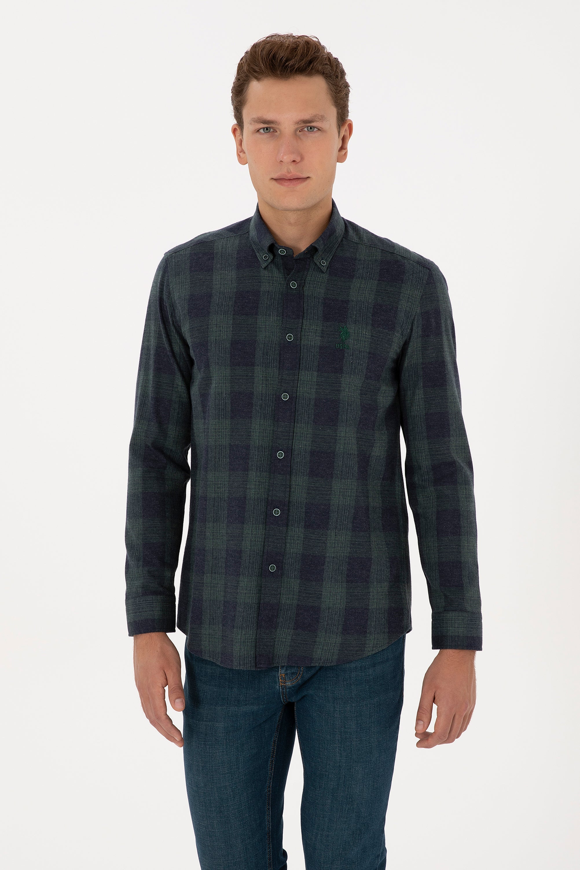 CHEMISE HOMME ASSELA GREEN-FONCE