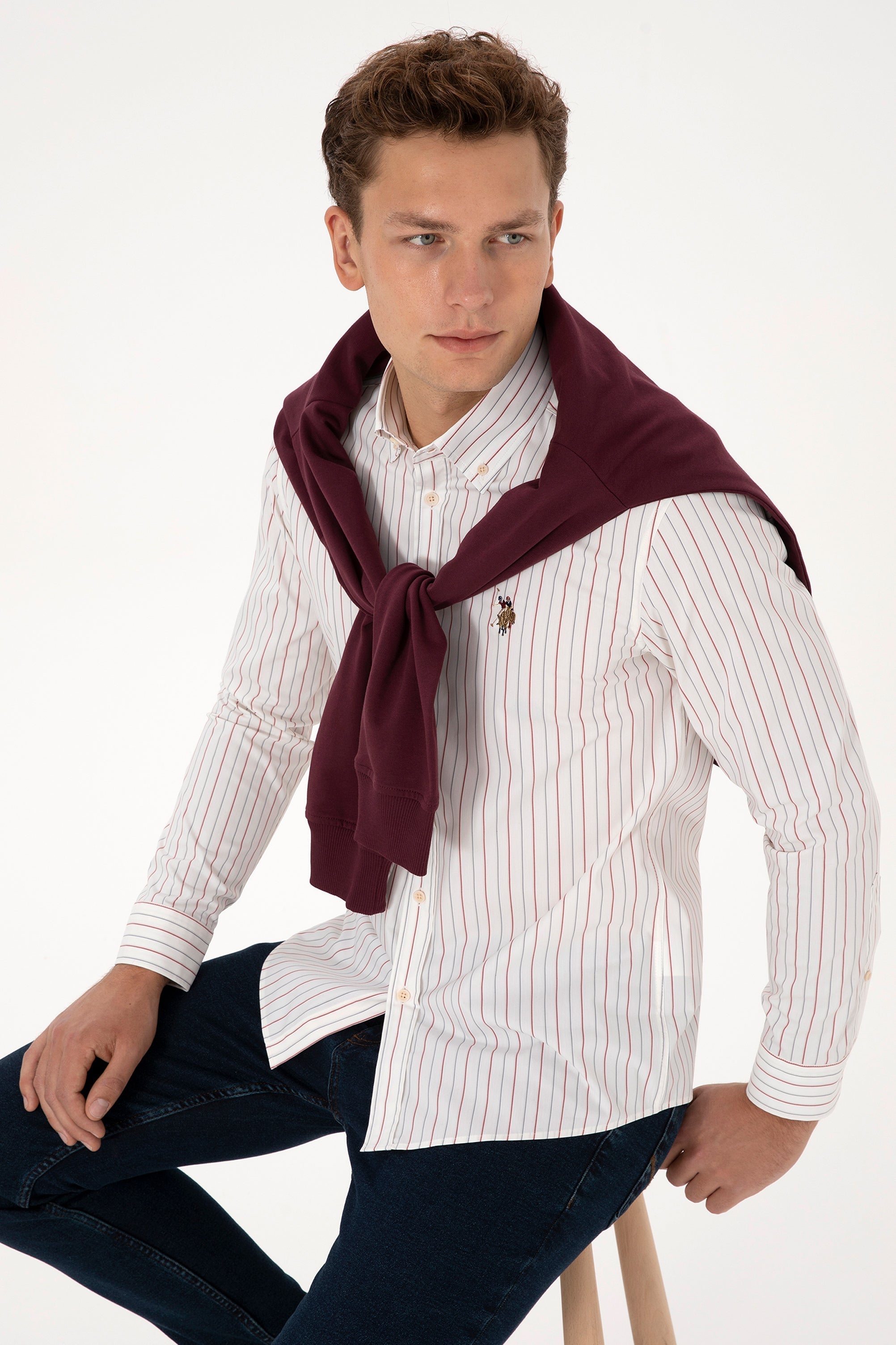 CHEMISE HOMME TOYA BURGUNDY