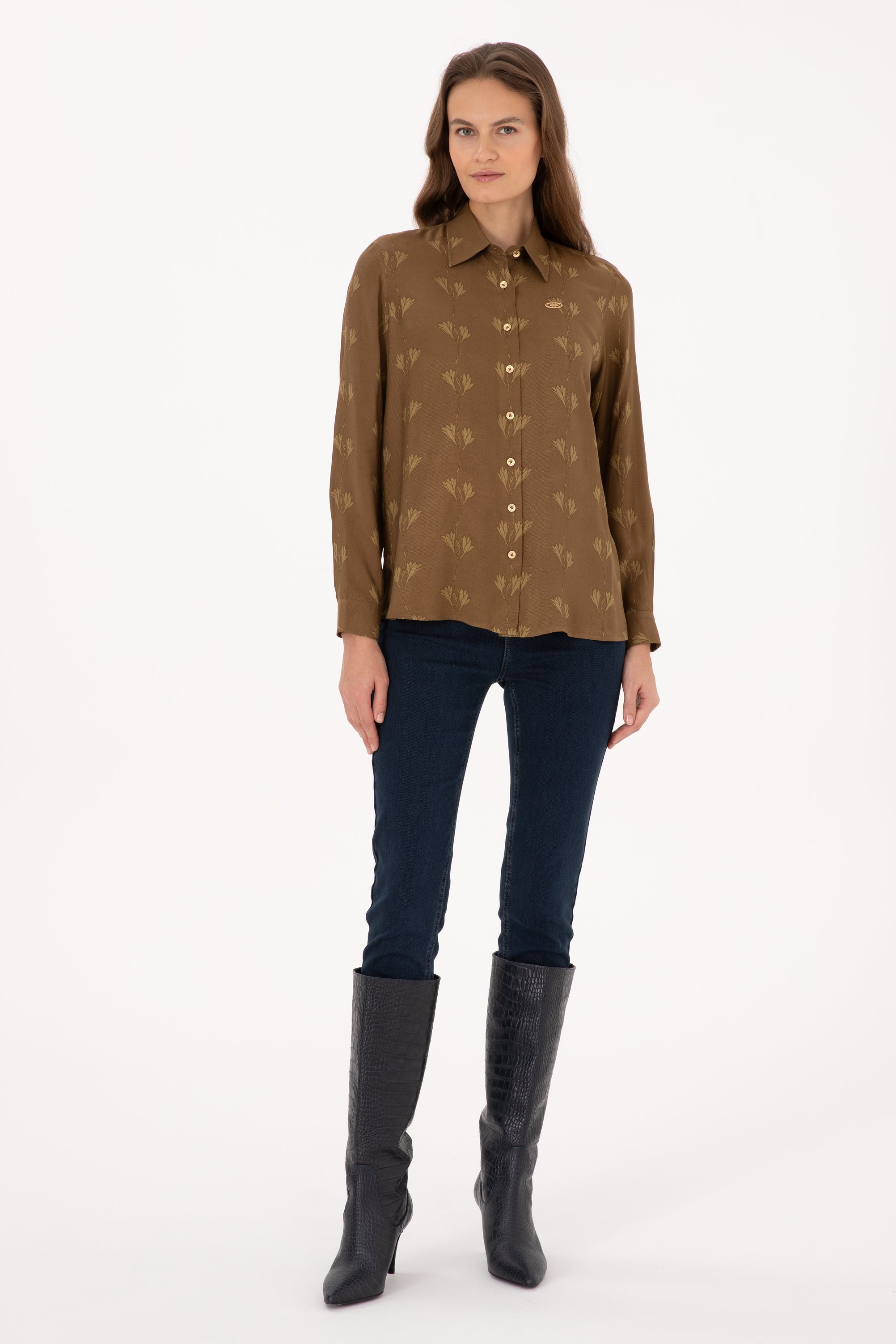 long-sleeve-shirt EDELLE GREEN MILITAIRE