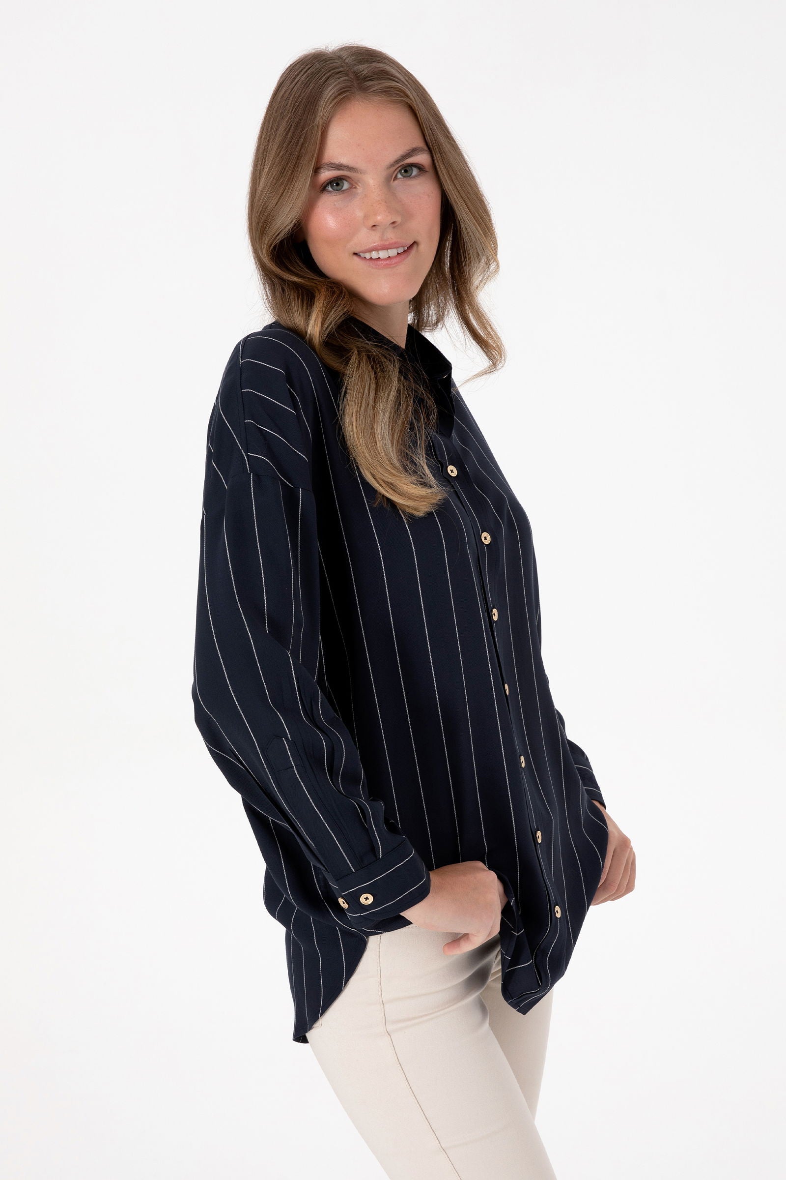 long-sleeve-shirt BELGA-TNK NAVY BLUE