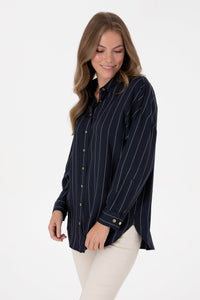 long-sleeve-shirt BELGA-TNK NAVY BLUE
