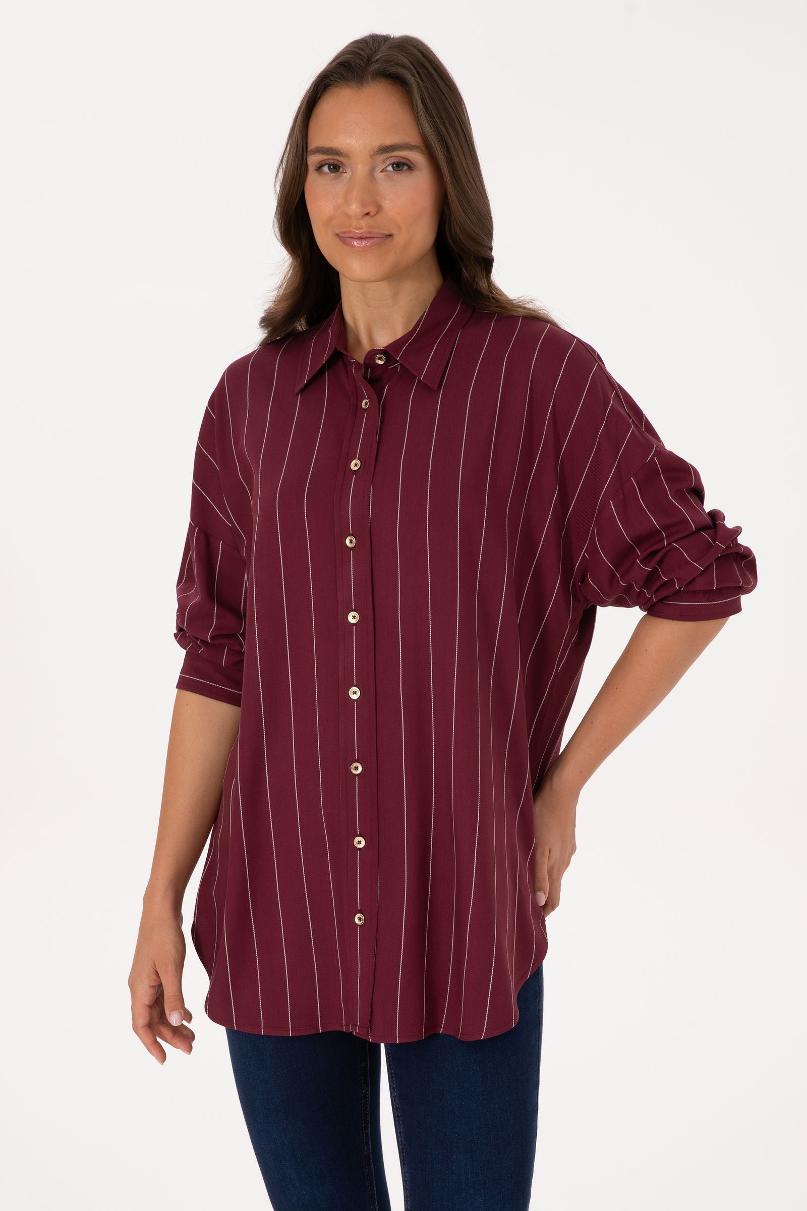 CHEMISE FEMME BELGA-TNK PRUNE