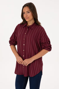 CHEMISE FEMME BELGA-TNK PRUNE