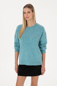 PULL FEMME MUKEM MENTHE FONCE